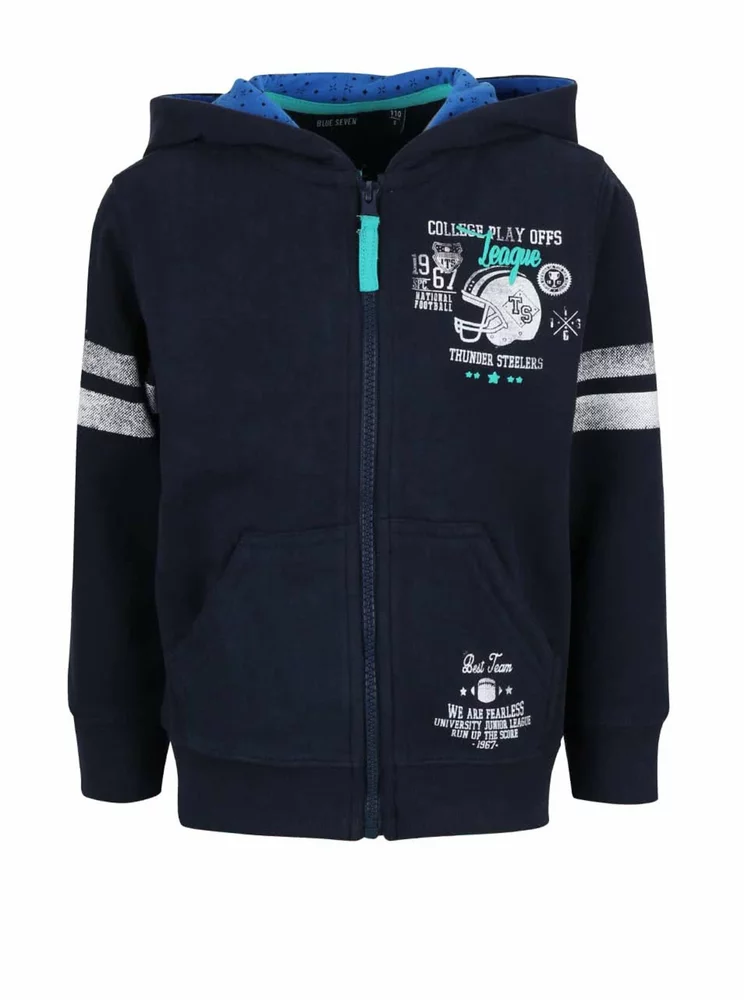Tmavě modrá mikina Blue Seven velikost 98