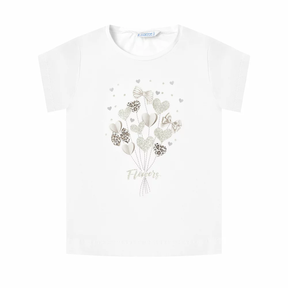 Dívčí triko Mayoral 3017-34 krémové velikost 92