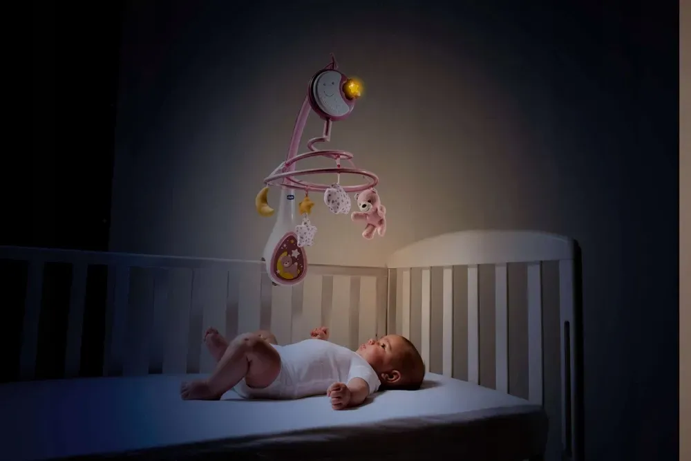CHICCO Kolotoč nad postýlku Next2Dreams růžová 0m +