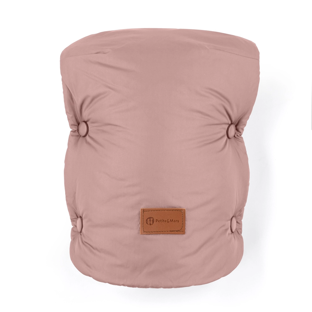 PETITE&MARS Rukávník / rukavice Jasie na kočárek Dusty Pink