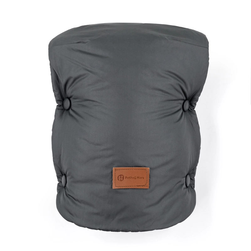 PETITE&MARS Rukávník / rukavice Jasie na kočárek Charcoal Grey