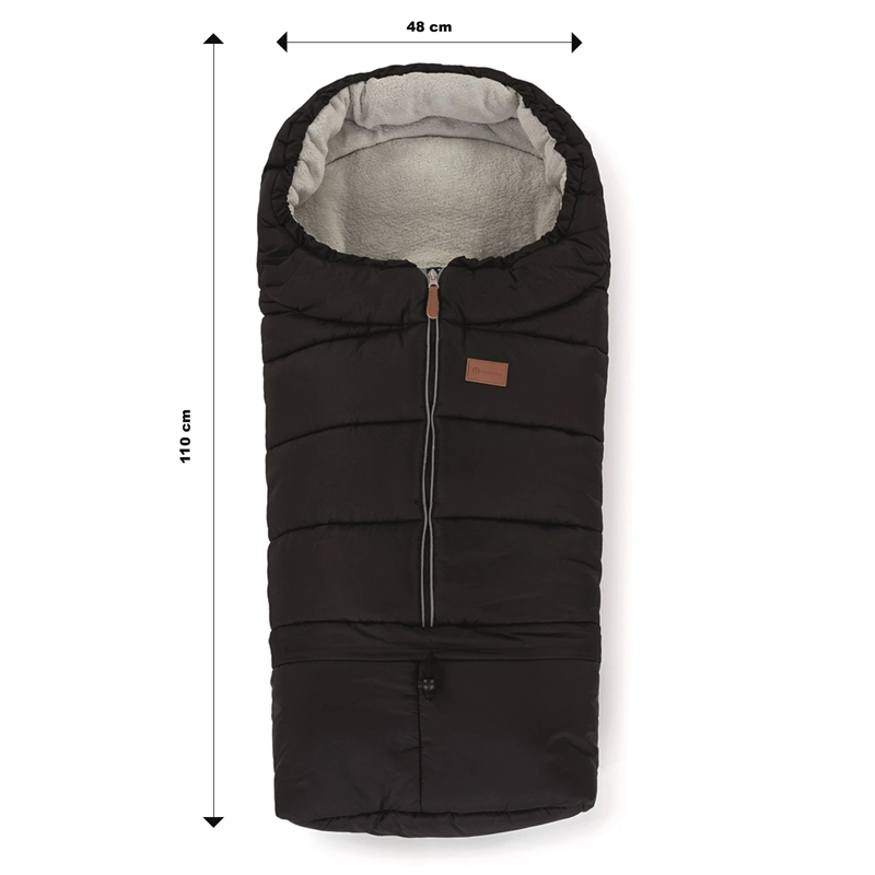 PETITE&MARS Zimní set fusak Jibot 3v1 + rukavice na kočárek Ink Black