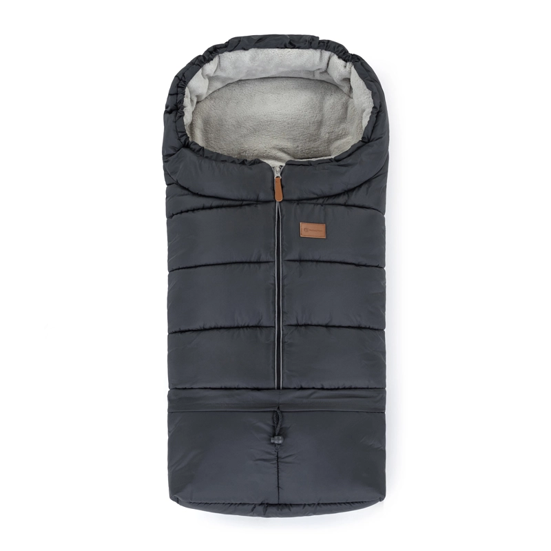 PETITE&MARS Zimní set fusak Jibot 3v1 + rukavice na kočárek Charcoal Grey