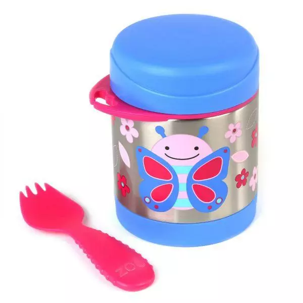 SKIP HOP Zoo Termoska na jídlo se lžičko/vidličkou Motýlek 325 ml, 12 m+