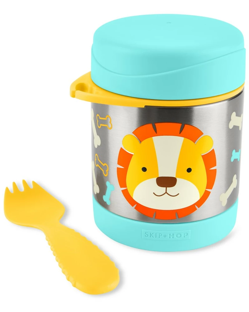 SKIP HOP Zoo Termoska na jídlo se lžičko/vidličkou Lev 325 ml, 12 m+