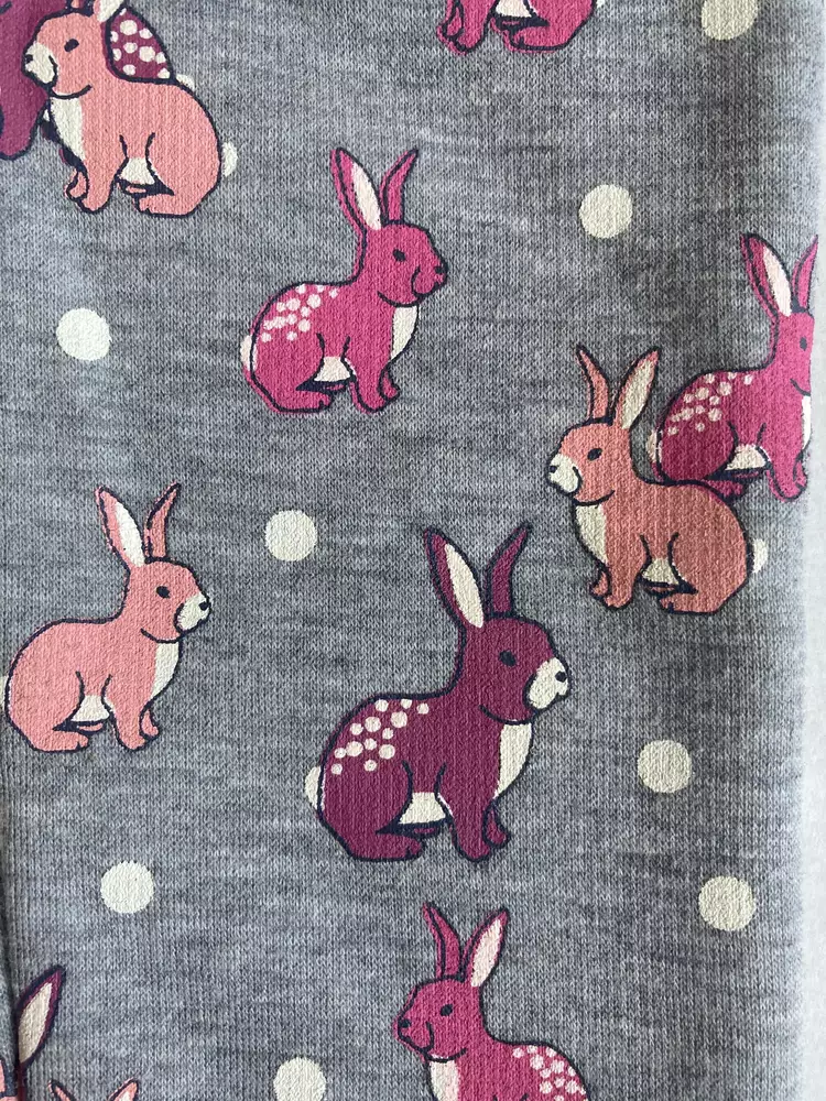 Dívčí zateplené legíny Topo in Fashion šedé králíčci