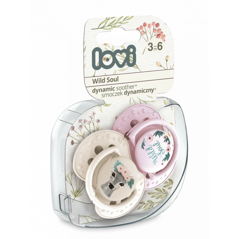 LOVI Dudlík silikonový dynamický WILD SOUL 3-6m 2ks girl
