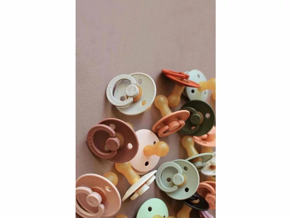 BIBS Colour dudlíky z přírodního kaučuku 2ks velikost 2 (6-18měs) Meadow/Earth