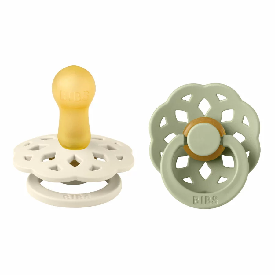 BIBS Boheme dudlíky z přírodního kaučuku 2ks velikost 1 (0-6měs) Ivory/Sage