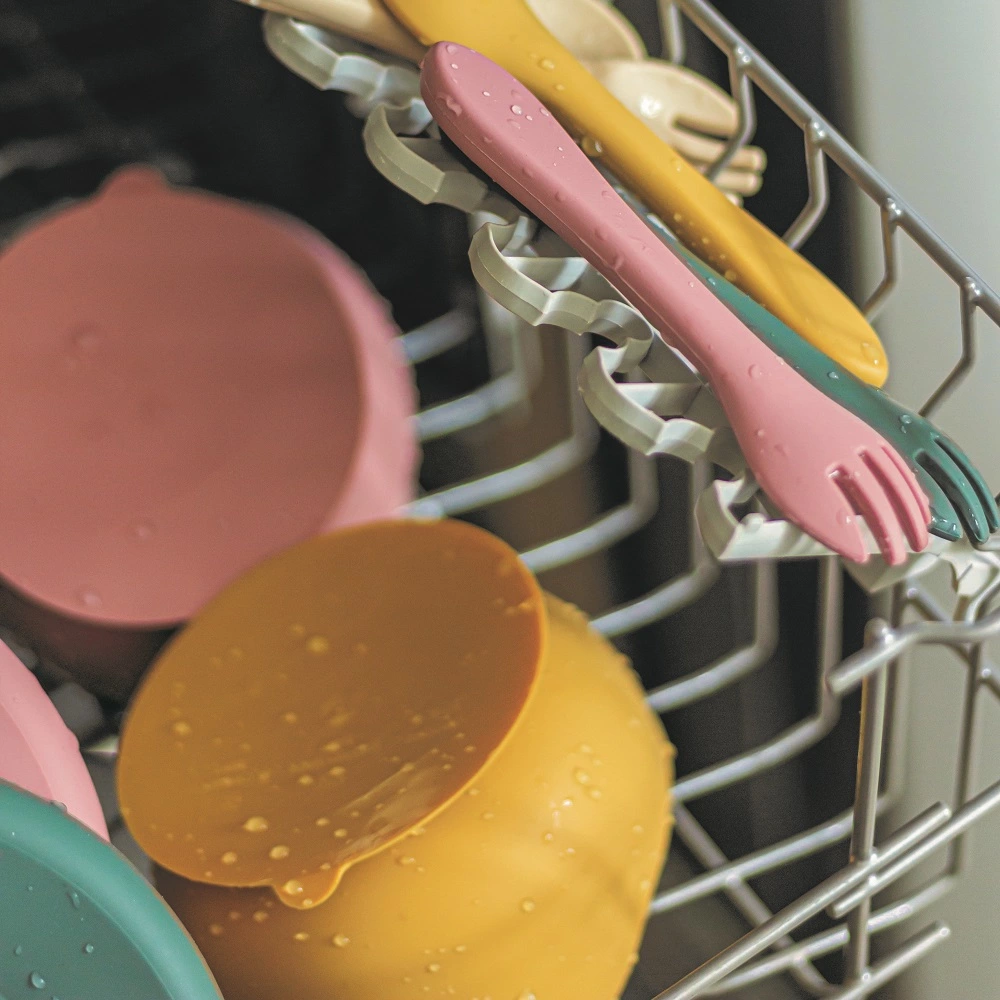 PETITE&MARS Příbor silikonový TAKE&MATCH Dusty Rose