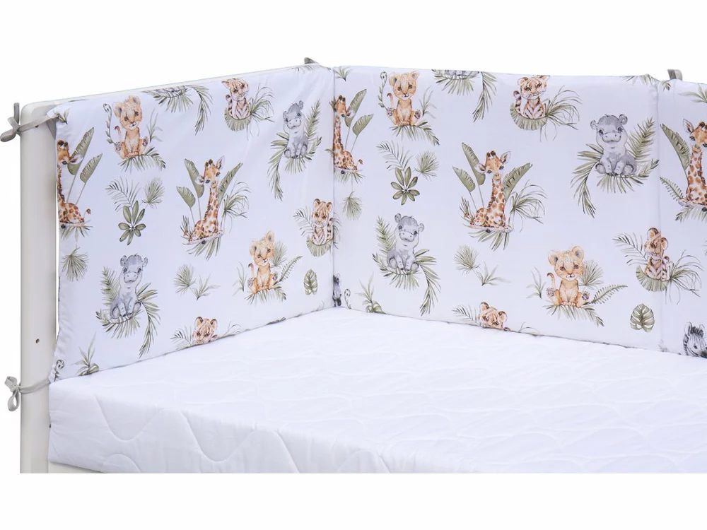 Mantinel do postýlky 4dílný - Scarlett Afrika - 180 x 40 cm