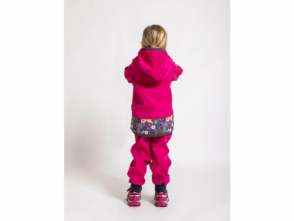 Batolecí softshellové kalhoty Unuo s fleecem Basic, Fuchsiová, Kolibřík