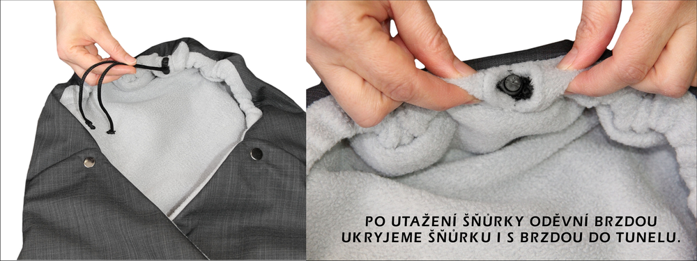 Emitex Zavinovačka SÁRA plyš - šedá + černá