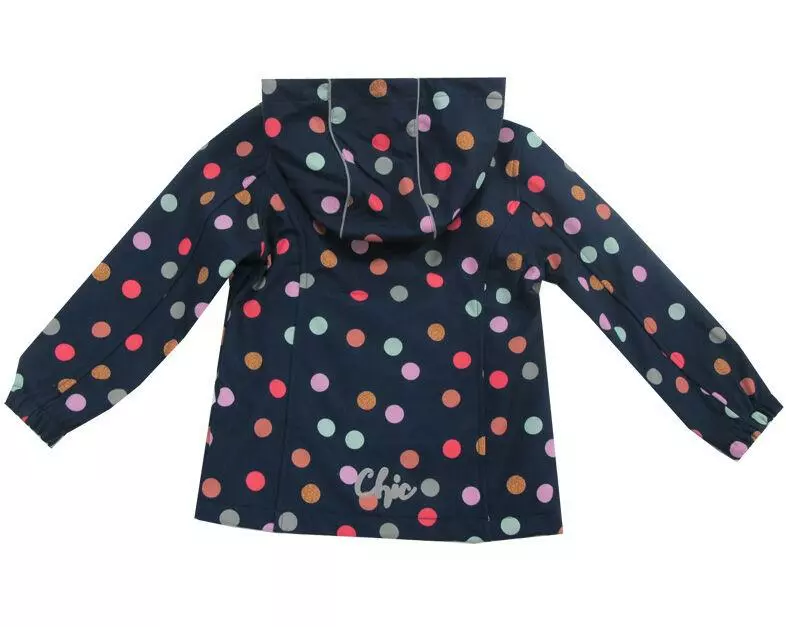 Softshellová bunda Topo in Fashion potisk barevné puntíky