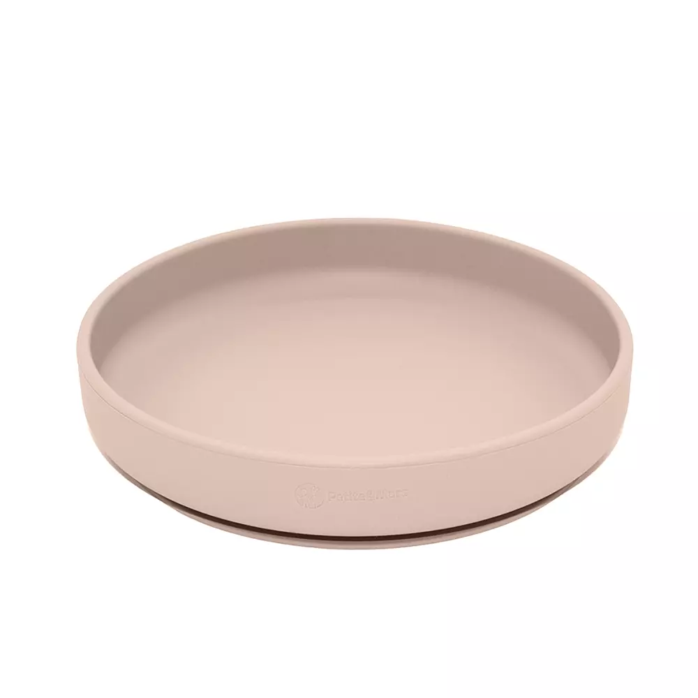 PETITE&MARS Set jídelní silikonový TAKE&MATCH 2 ks talíř + příbor Desert Sand