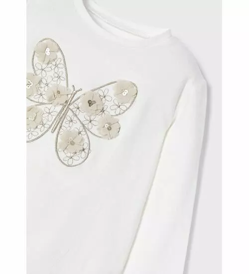 Dívčí triko s motýlem Mayoral 4093-67 velikost 122
