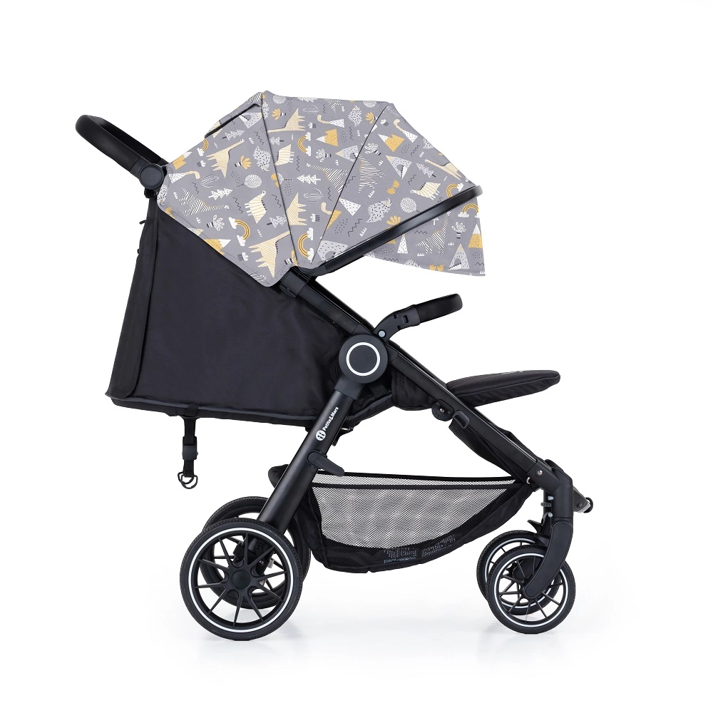 PETITE&MARS Kočárek Street+ RWS Black + Stříška Limited 100 Prehistoric