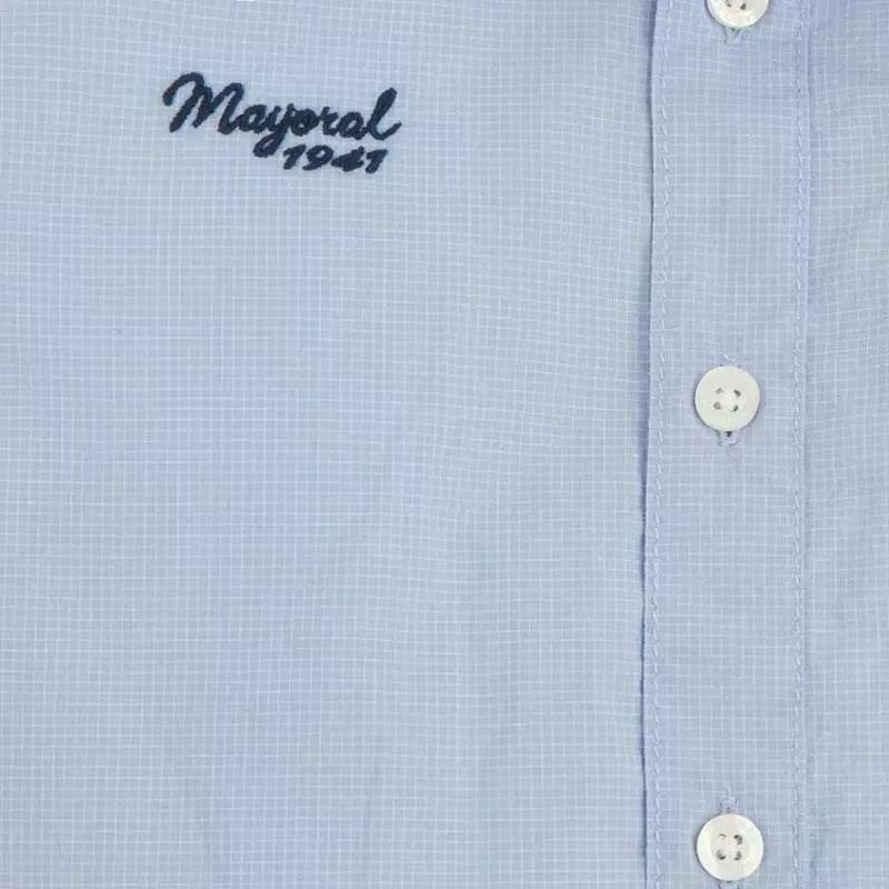 Chlapecká košile s krátkým rukávem Mayoral 3113-64 Celeste