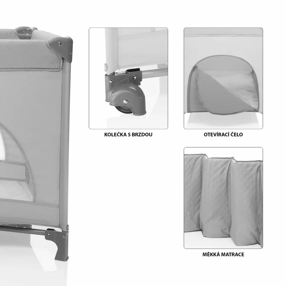 ZOPA Cestovní postýlka skládací Lely Sand Beige