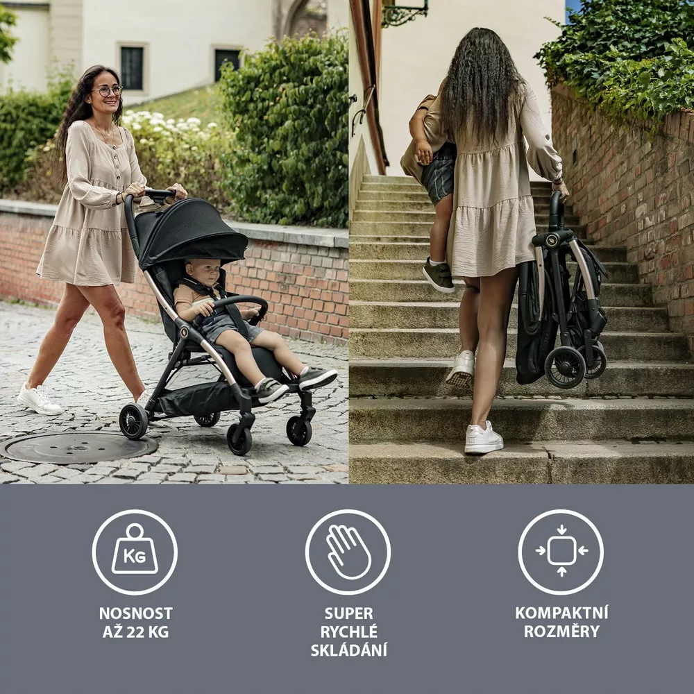 ZOPA Sportovní kočárek Quiq Black Grey