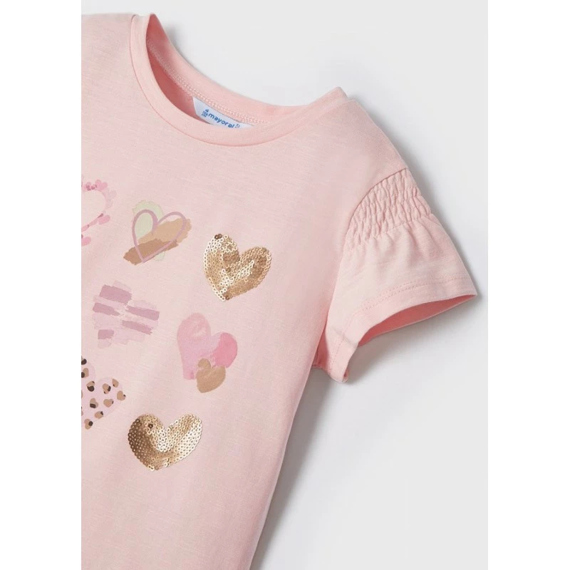 Dívčí triko krátký rukáv srdce Mayoral  3031-38 velikost 92