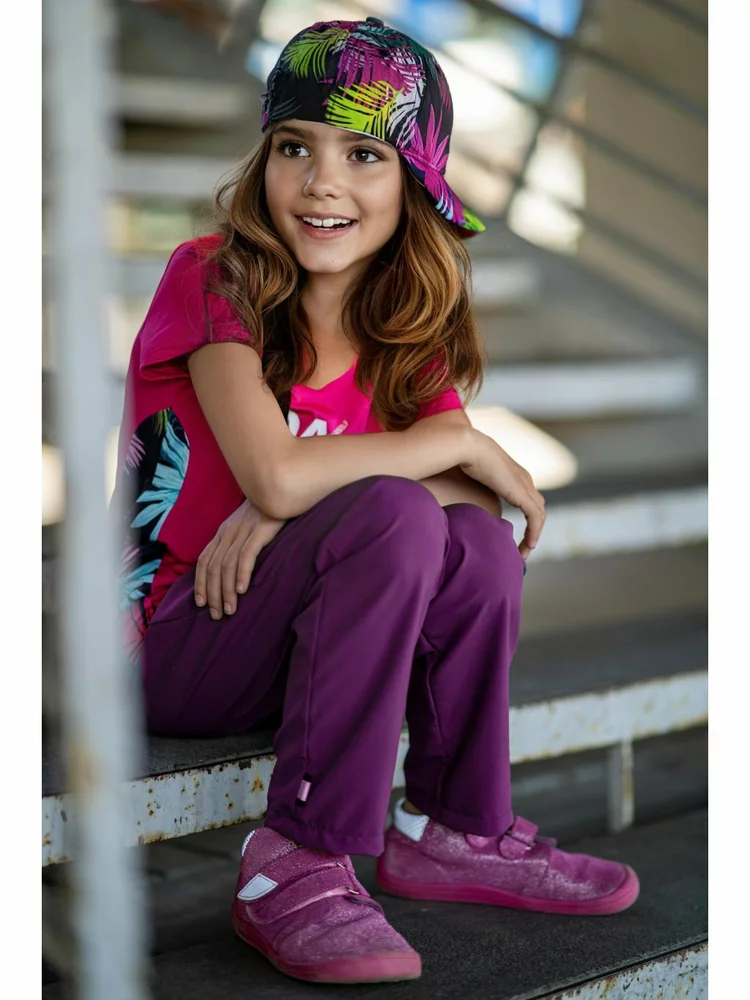 Dětské funkční kalhoty Unuo Action Ostružinová velikost 122/128