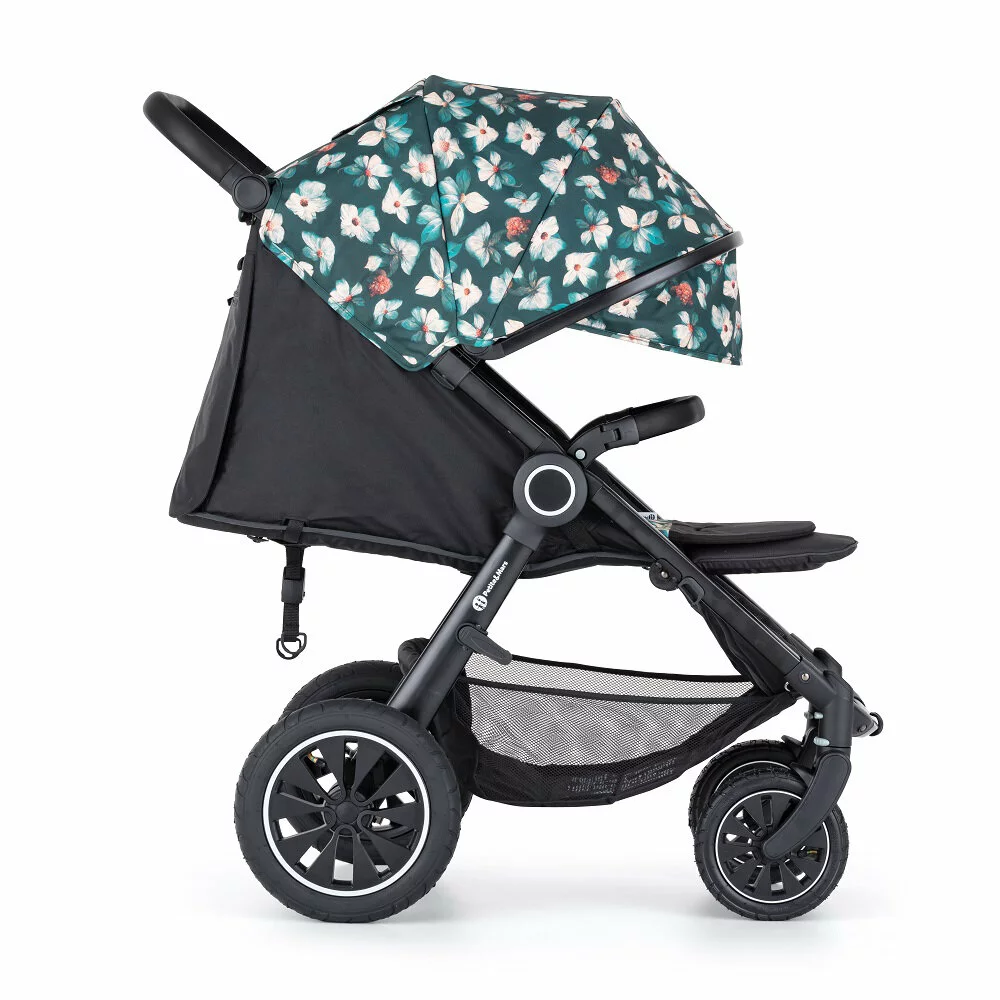 PETITE&MARS Kočárek Street+ Air Black + Stříška Limited 100 Flower