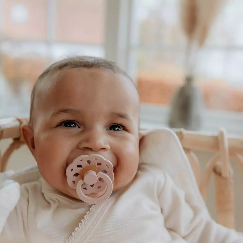 BIBS Boheme dudlíky z přírodního kaučuku 2ks  velikost 1 (0-6měs) Pale Butter/Dusty Pink