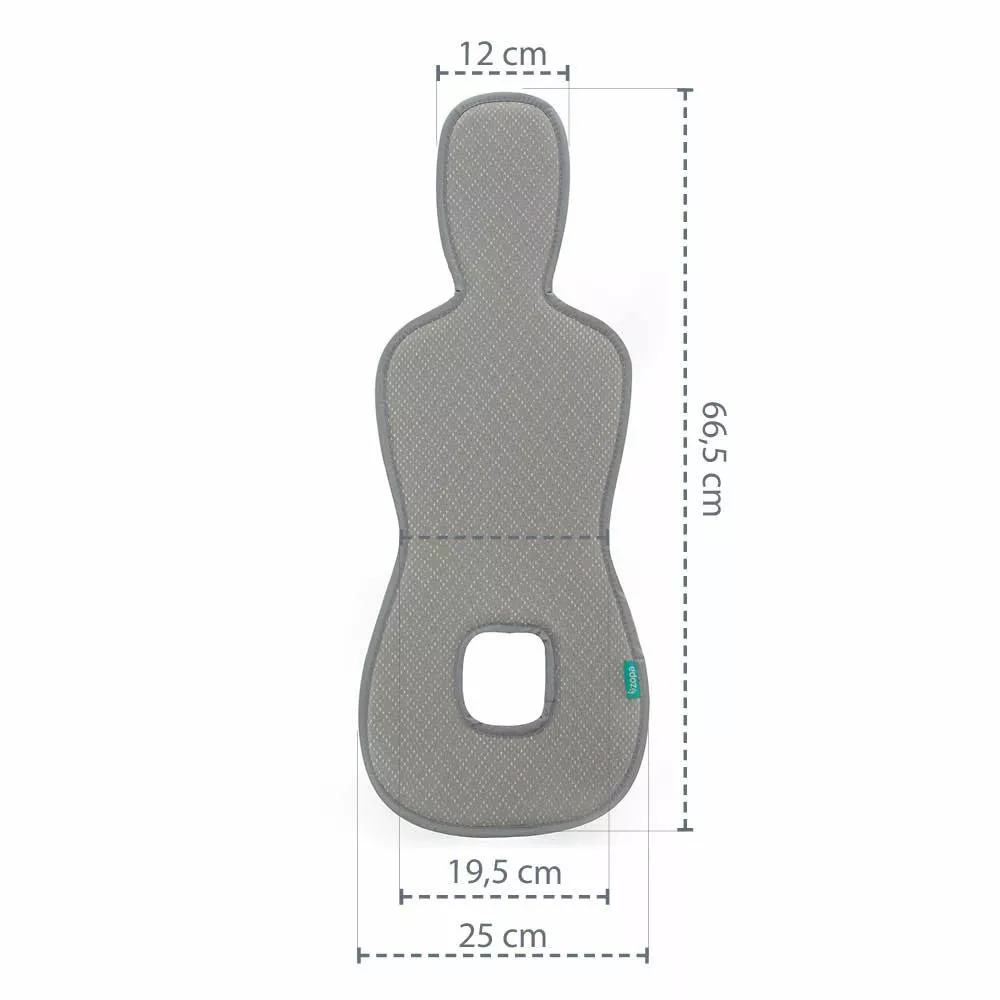 Prodyšná podložka do autosedačky Zopa Breeze sk. 0+ - Ice Grey