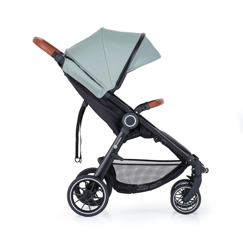 PETITE&MARS Kočárek sportovní Street+ RWS Oak Iron Green Complete + odrážedlo Uniq Pink