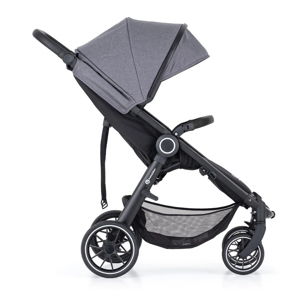 PETITE&MARS Kočárek sportovní Street+ RWS Black Ultimate Grey Complete + odrážedlo Uniq Pink