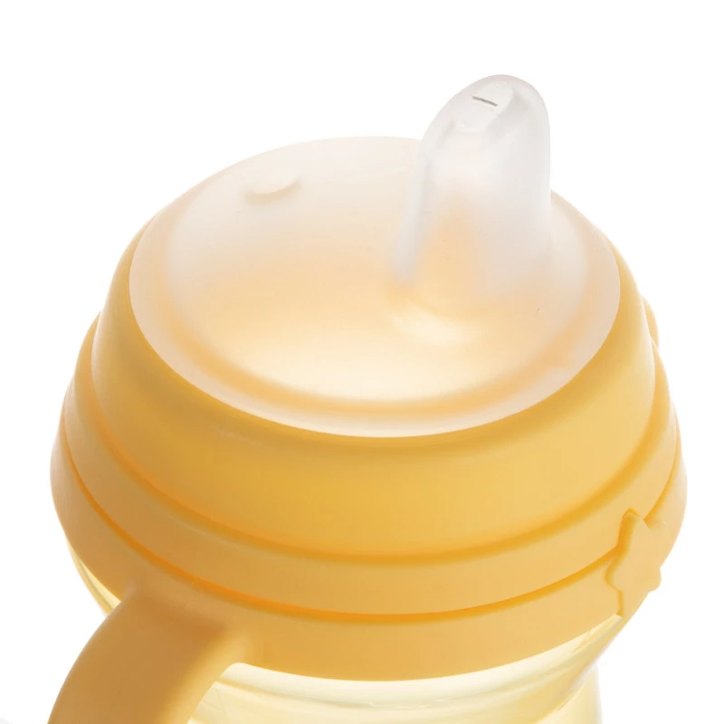 Canpol babies Hrneček se silikonovým pítkem FirstCup 150ml žlutý