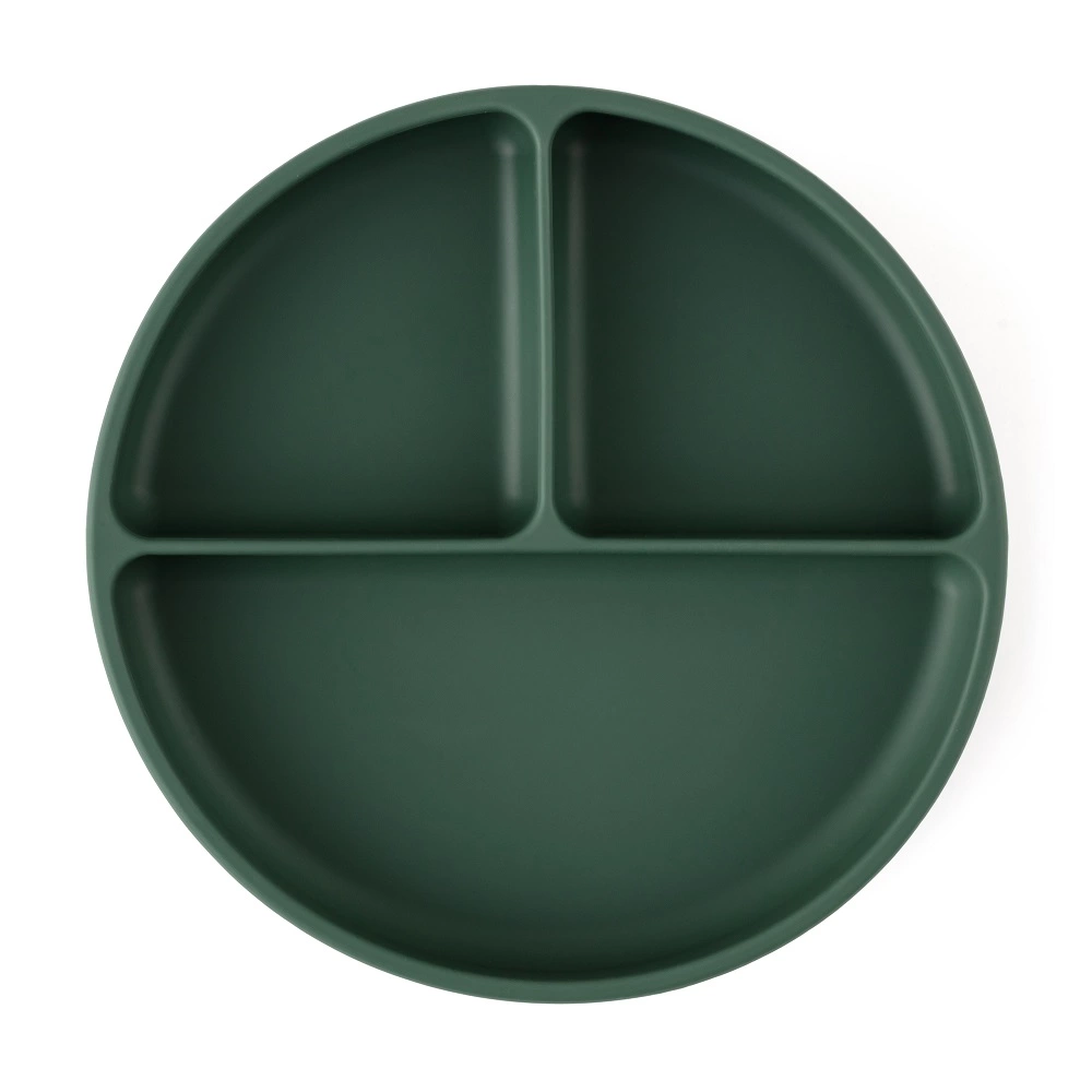 PETITE&MARS Talířek silikonový dělící kulatý Take&Match Misty Green 6m+