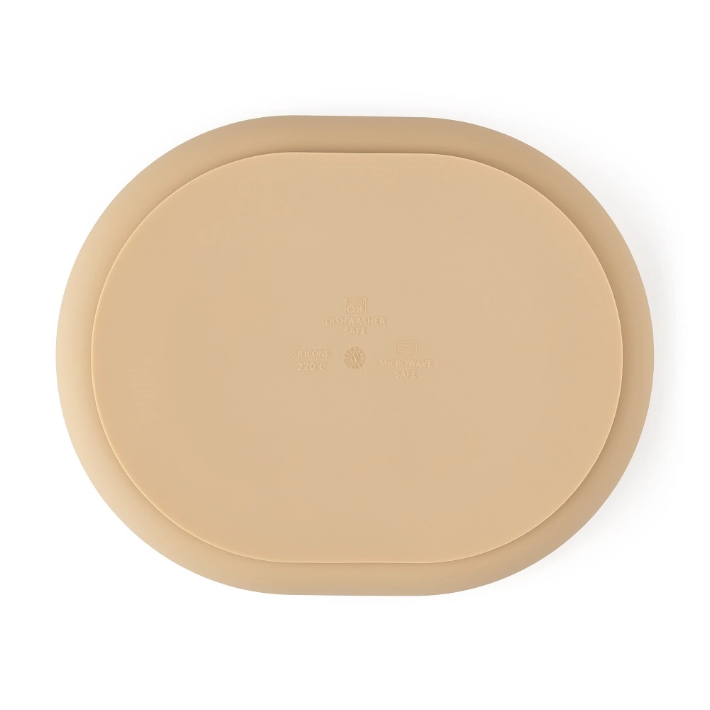 PETITE&MARS Talířek silikonový dělící oválný Take&Match Desert Sand 6m+