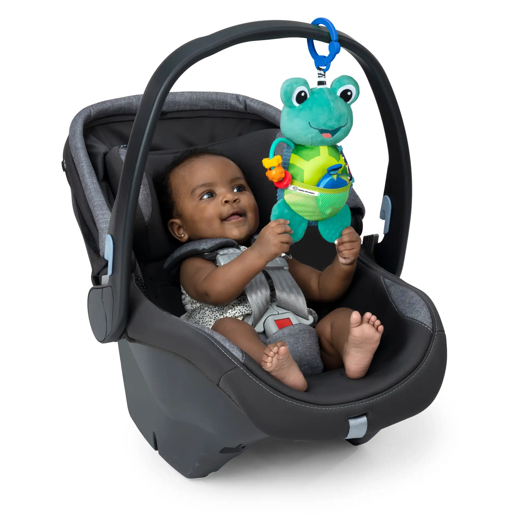 BABY EINSTEIN Hračka aktivní na C kroužku želva Neptune’s Sensory Sidekick™ 0m+