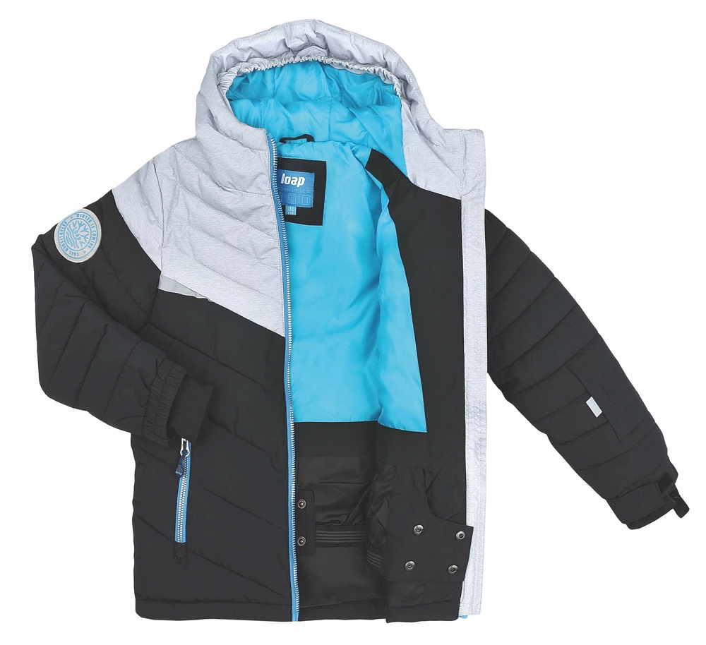 Chlapecká lyžařská bunda Loap Fullsac modrá/šedá velikost 122/128