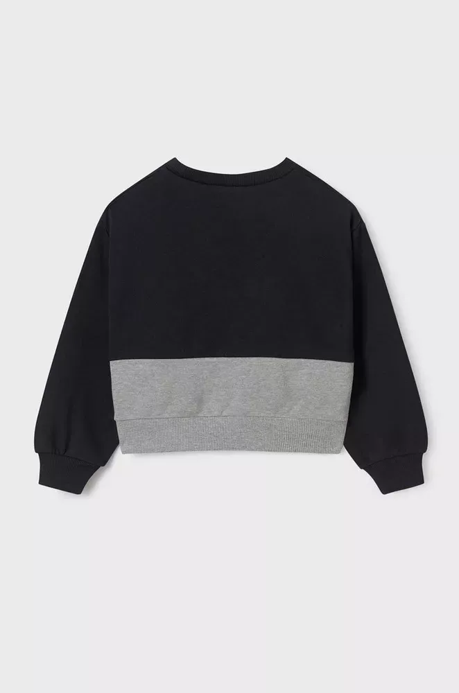 Dívčí mikina Crop top Mayoral 7406- 74 černá