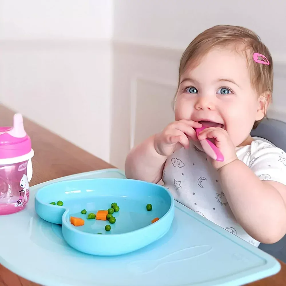 CHICCO Prostírání silikonové modrozelené 18m+