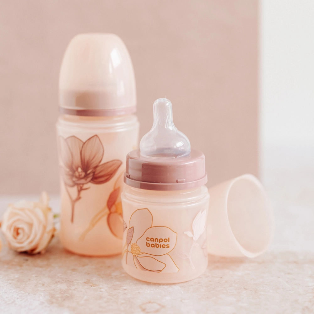 Canpol babies Antikoliková lahev EasyStart GOLD 120ml růžová