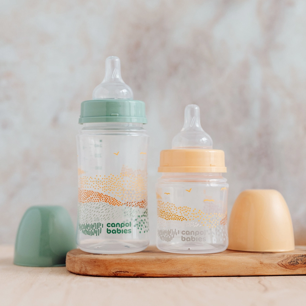 Canpol babies Antikoliková lahev EasyStart MOUNTAINS 120ml zelená