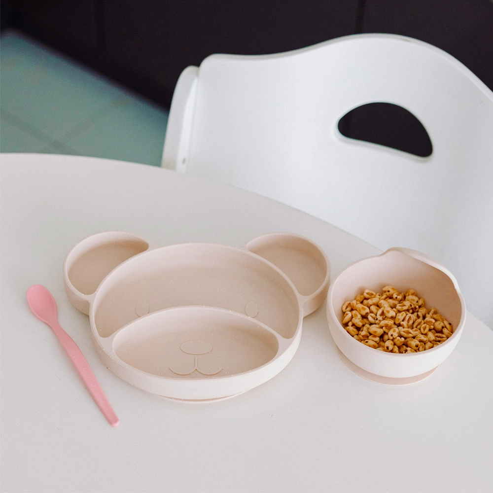 Canpol babies Silikonová miska s přísavkou 330ml krémová