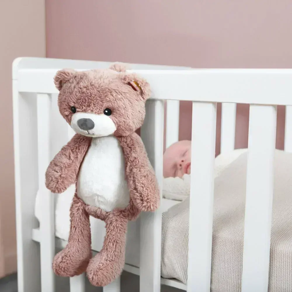 Zazu Medvídek BRODY růžový - sleeptrainer s melodiemi a nočním světlem