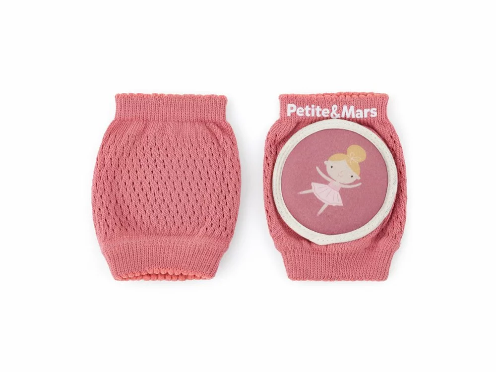 PETITE&MARS Chrániče kolen elastické na lezení Follow Dusty Rose