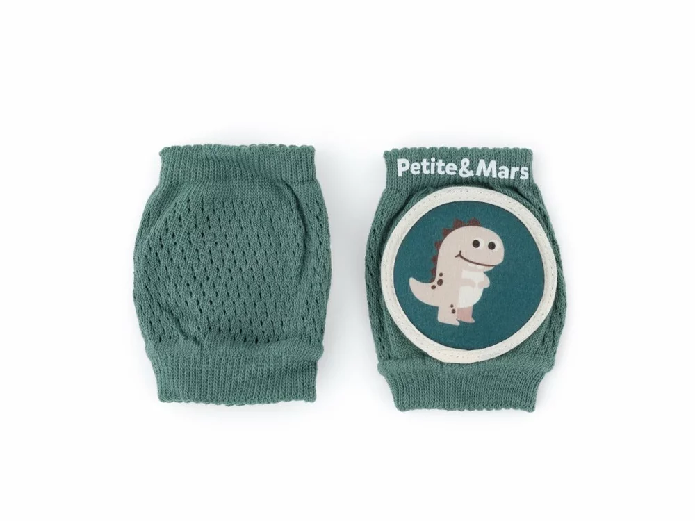 PETITE&MARS Chrániče kolen elastické na lezení Follow Misty Green