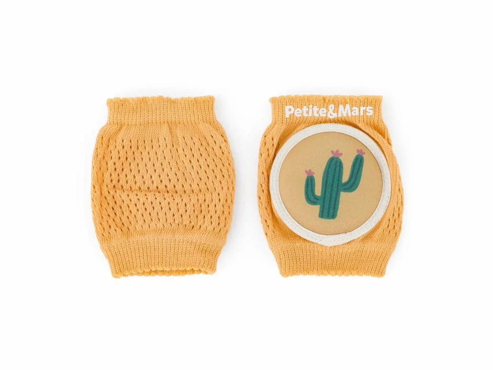 PETITE&MARS Chrániče kolen elastické na lezení Follow Intense Ochre