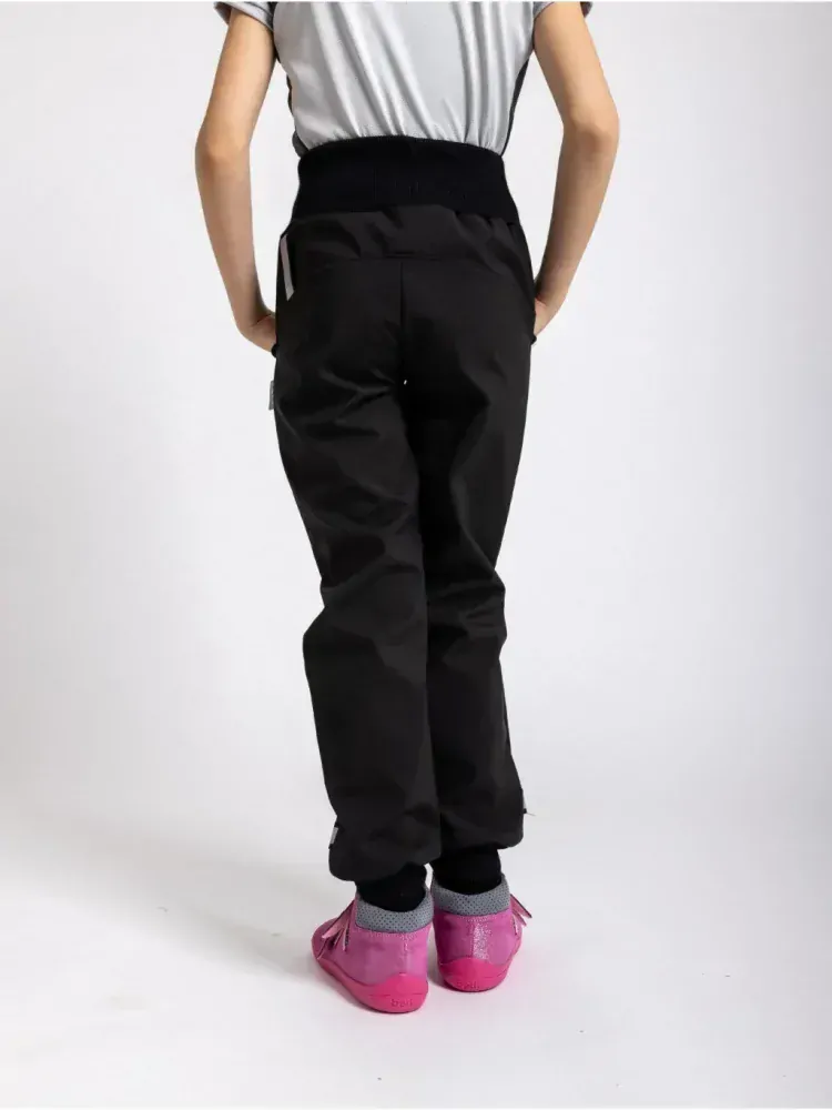 Dětské softshellové kalhoty Unuo bez zateplení Street černá velikost 110/116 