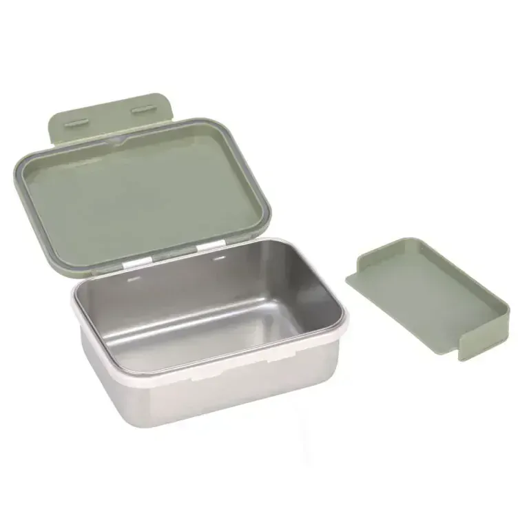 Krabička na svačinu Lässig Lunchbox Stainless steel Happy Prints light olive 