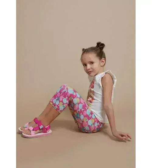 Dívčí 3/4 legíny s potiskem Mayoral 3702-92 Fuchsia velikost 92