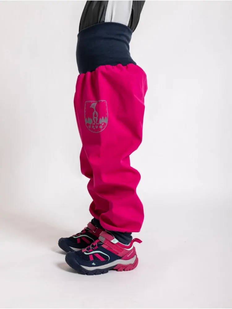 Batolecí Softshellové kalhoty Unuo bez zateplení Basic, Fuchsiová velikost 80/86