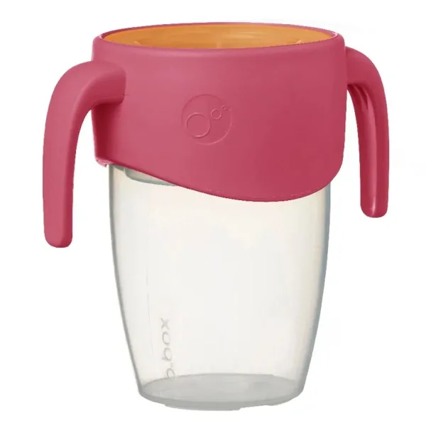 b.box 360° Netekoucí učící hrneček 250 ml růžový/oranžový